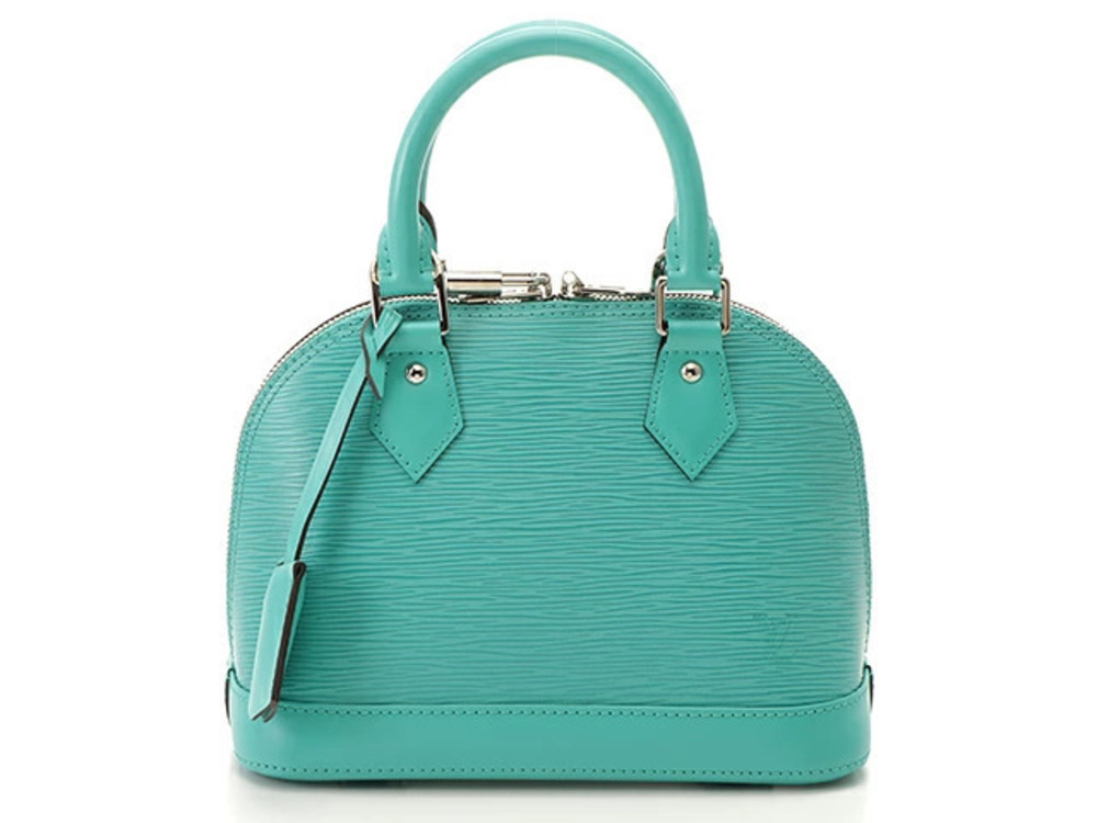 LOUIS VUITTON Alma Handbag Epi Leather Turquoise Blue